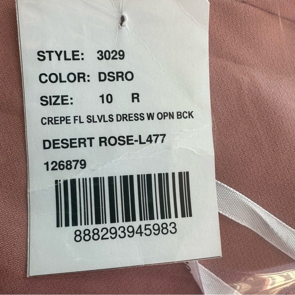 New York Dressy Group Diamond Cutout Back Trumpet Gown, Front Slit, Rose - Picture 14 of 16